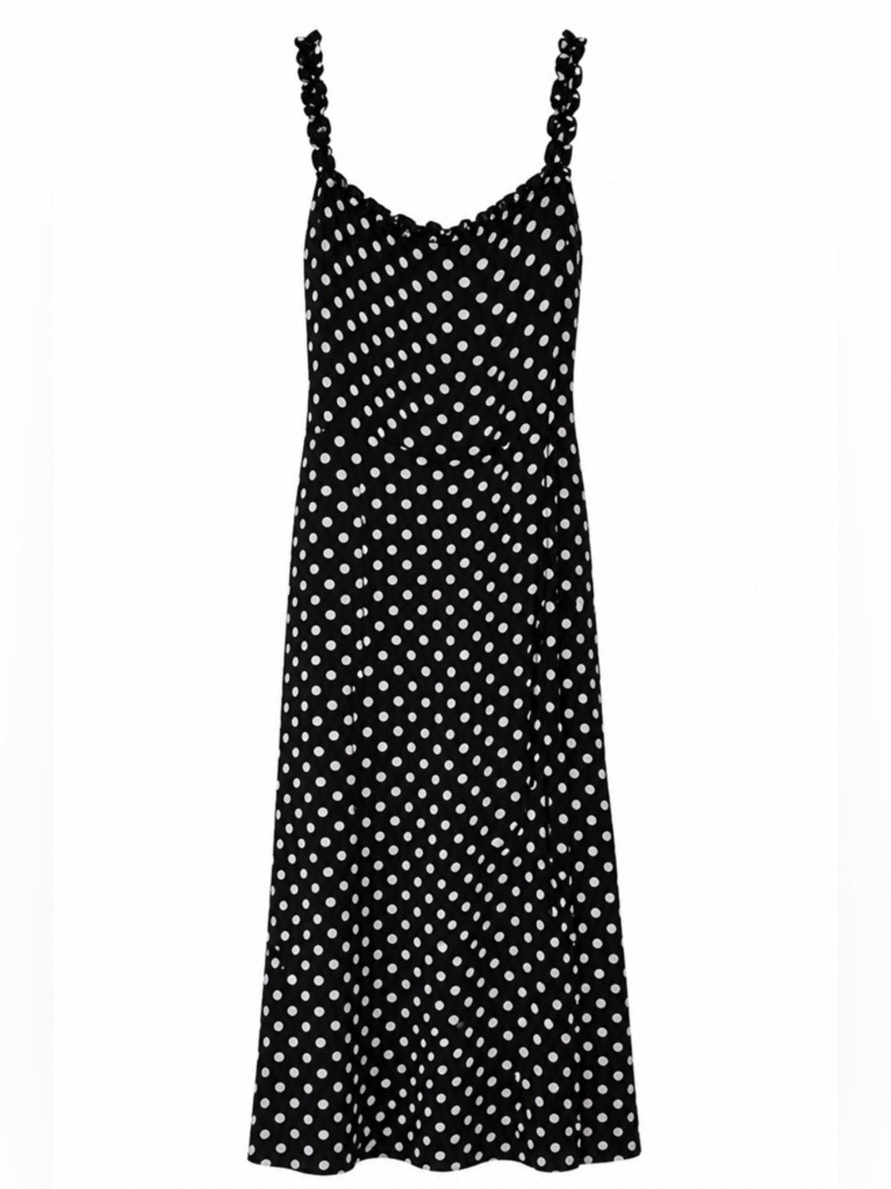 NWOT Velvet Torch Black and white polka dot midi sundress. Womens size Medium.